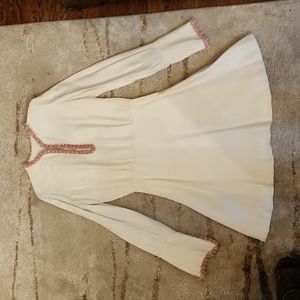 Vintage Beaded White Dress from Portugal